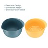Unique Bargains Dual-Layer Draining Bowl Strainer Bowl Set Kitchen Colander 2Pcs - 3 of 4