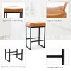 Saddle Counter Height Bar Stools Set, Modern Faux Leather, for Kitchen - 4 of 4