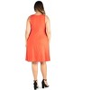 24seven Comfort Apparel Fit and Flare Knee Length Plus Size Tank Dress - 3 of 4