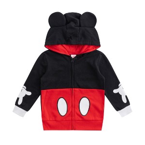 Disney Mickey Mouse Boys Zip Up Hoodie with Ears for Infants and Toddlers Kids - Size 12M - 1 of 4