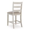 Royal Hampton Armless Wooden Barstool Set of 2, Textured Finish - 3 of 4