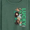 Women's - Barbie - Lucky Lightweight French Terry Wide Neck Long Sleeve Shirt - 2 of 4