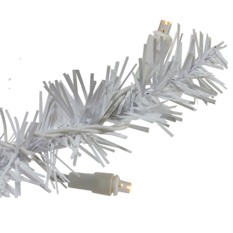 Northlight 24" Prelit LED White Artificial Christmas Wreath - Clear Lights, 3 of 5