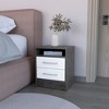 FONTOI Nightstand with Two Drawers&Handle, Bedside Table with Open Shelf, Side Table, End Table for Bedroom, Multicolor, 15.7"*19.9"*14.7" - 2 of 4
