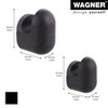 WAGNER – design yourself Wall Hook Set, Black Rubber & Steel, 4pc — Supports up to 35 lbs - 2 of 4