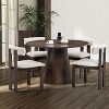 CAVINAS Set of 2 Modern Upholstered Dining Chairs with Boucle Fabric and Solid Wood Legs, Ergonomic High Back for Dining Room or Office - 4 of 4