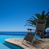 KTMBDW Set of 2 Adjustable Steel Mesh Zero Gravity Lounge Chair Recliners w/Pillows and Cup Holder Trays for Deck, Patio, Beach, Yard - 2 of 4