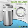 Alpine Industries Stainless Steel Commercial Indoor Trash Can with No Lid 17 Gallon Silver (470-65L) - 4 of 4