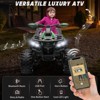 JOYRACER 24V Kids Ride-On ATV, 2-Seater 4-Wheeler Quad Electric Powerful Car w/ 800W Motor, Remote, High/Low Speed, Bluetooth/MP3 & LED for Big Kids - 3 of 4