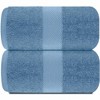 White Classic Luxury 100% Huge Cotton Bath Sheets Set of 2 - 35x70" - 2 of 4