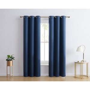 HLC.ME Laurance Complete Blackout Thermal Insulated Grommet Top Panels Window Curtains Drapes for Bedroom, Set of 2 - 1 of 4