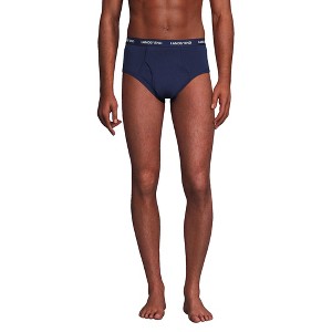 Lands' End Men's Knit Briefs 5 Pack - Large - Deep Sea Navy - 1 of 4