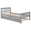 Dolonm Twin Bed with Trundle,Platform Bed Frame with Headboard & Footboard, Space-Saving, No Box Spring Needed - 4 of 4