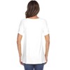 Women's Crisscross Neck Short Sleeve Top - White Mark - 3 of 4