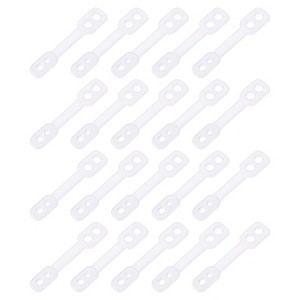 Unique Bargains Clothes Hanger Windproof Anti-Slip Plastic Strip Hook Anti-Drop Fixed Buckle 30 Pcs - 1 of 3