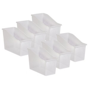 Teacher Created Resources Plastic Book Bin 11.3" x 5.5" x 7.5" Clear 6/Pack (TCR20458-6) - 1 of 1