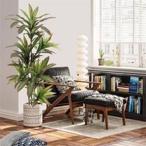 Dracaena Artificial Plant Indoor with Planter, Faux Dracaena Tree No Maintenance, Decorative Tall Fake Plants with Trunks and Realistic Leaves - 1 of 4
