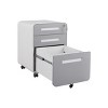 Under Desk Filing Cabinet On Wheels 3 Drawer Lockable File Cabinets Office Storage Cabinets Metal Filing Cabinet-The Pop Home - 3 of 4