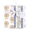 Hudson Baby Infant Boys Cotton Flannel Burp Cloths 7pk, Modern Lion, One Size - 2 of 4