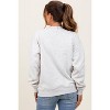 Pinkblush Heather Grey Fleece Crew Neck Relaxed Fit Maternity Sweatshirt - 4 of 4