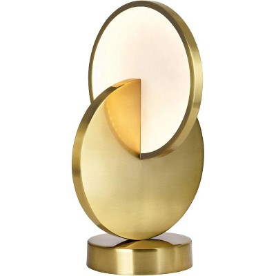 CWI Lighting Tranche LED Lamp With Brushed Brass Finish