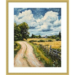Amanti Art Impasto Rural Path by Walker Noble Wood Framed Wall Art Print - 1 of 4