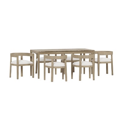 Christopher Knight Home Farnam Contemporary Acacia Wood 7 Piece Dining Set