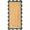 Unique Loom Scallop Braided Jute Collection Area Rug - Solid - 2 of 4