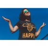 Womens Bee Happy T shirt Funny Vintage Graphic Honey Bumblebee Dad Joke Humor - Crazy Dog Women's T Shirt - 3 of 4