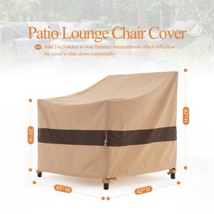 Waterproof Outdoor Patio Chair Covers - Beige+Coffee - 2Packs - Dancing Garden Collection - 1 of 4