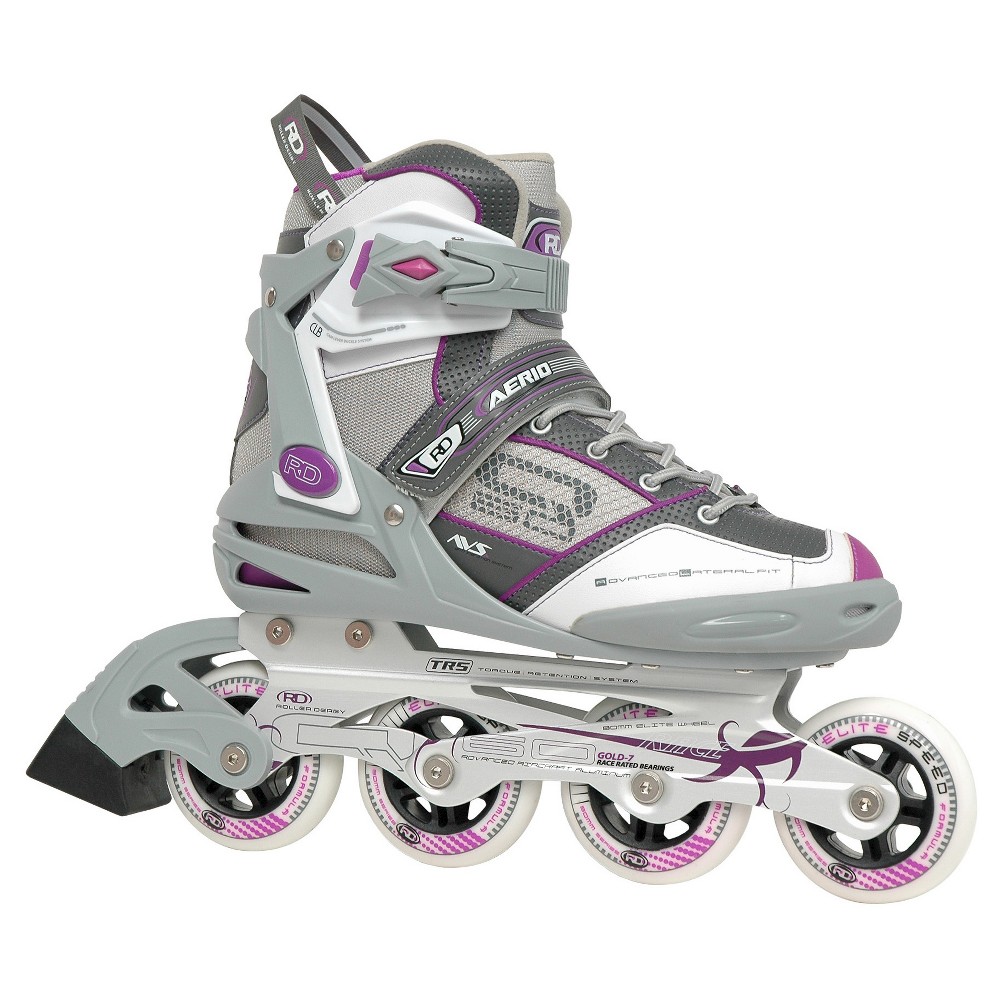 Roller Derby Women's Aerio Q-60 Inline Skates - Gray/White/Pink (5)
