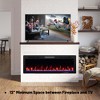 Costway 40"/50"/60" Linear Electric Fireplace 1500W Recessed Wall-Mounted with Multi-Color Flame - 4 of 4