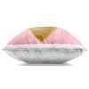 18"x18" Stupell Industries Glam Heart Drip Square Kids' Throw Pillow Gold - 2 of 4