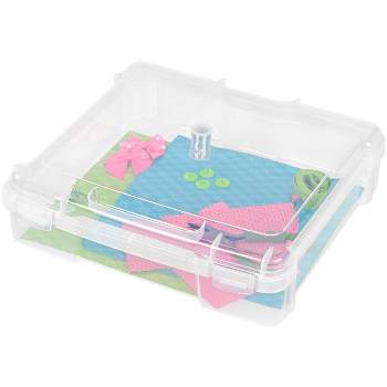 IRIS 4 Qt. Slim Portable Project Storage Box in Clear 150630 - The Home  Depot
