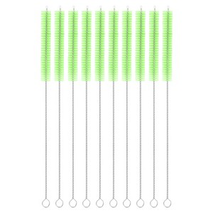 Unique Bargains Long Handle Wire Bristles Bottle Straw Cleaning Brushes 10 Pcs - 1 of 4