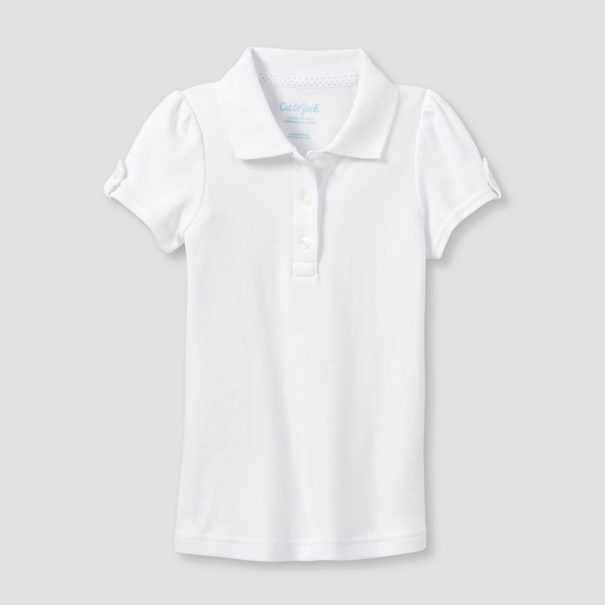 Toddler Girls' Short Sleeve Interlock Uniform Polo Shirt - Cat & Jack™ - thumbnail 7