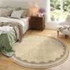 Scalloped Pattern Rugs for Living Room Bedroom Soft Non Slip Low Pile Throw Carpet Washable Foldable Area Rug - 2 of 4