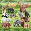 41-Piece Safari Animals Playset with Light-Up Sound Lion Basket, Non-Toxic Educational Animal Figurines for Toddlers and Kids - 4 of 4