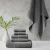 Vynxaria Charcoal 6 Piece Antimicrobial Cotton Tencel Towel Set - 2 of 4