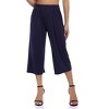 Whizmax Women's Elastic Waist Solid Palazzo Casual Wide Leg Pants with Pockets - 3 of 4