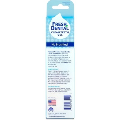 naturel promise fresh dental clean teeth gel for cats and dogs 118ml