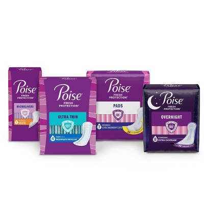 Poise Ultra Thin Maximum Absorbency Pads With Wings - Long - 34ct : Target