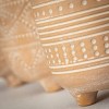 Sullivans 7.5", 6.5" & 5.25" Etched Footed Pot Set of 3, Pottery - 2 of 3