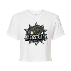 Women's - Teenage Mutant Ninja Turtles Mutant Mayhem - Rocksteady Cropped Graphic T-Shirt - 1 of 4