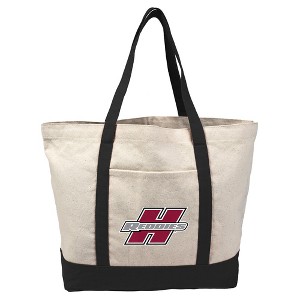 Henderson State University Reddies Primary Logo Canvas Tote Bag With External Pocket, Reusable Shoulder Bag for Shopping, School, Beach - 1 of 4