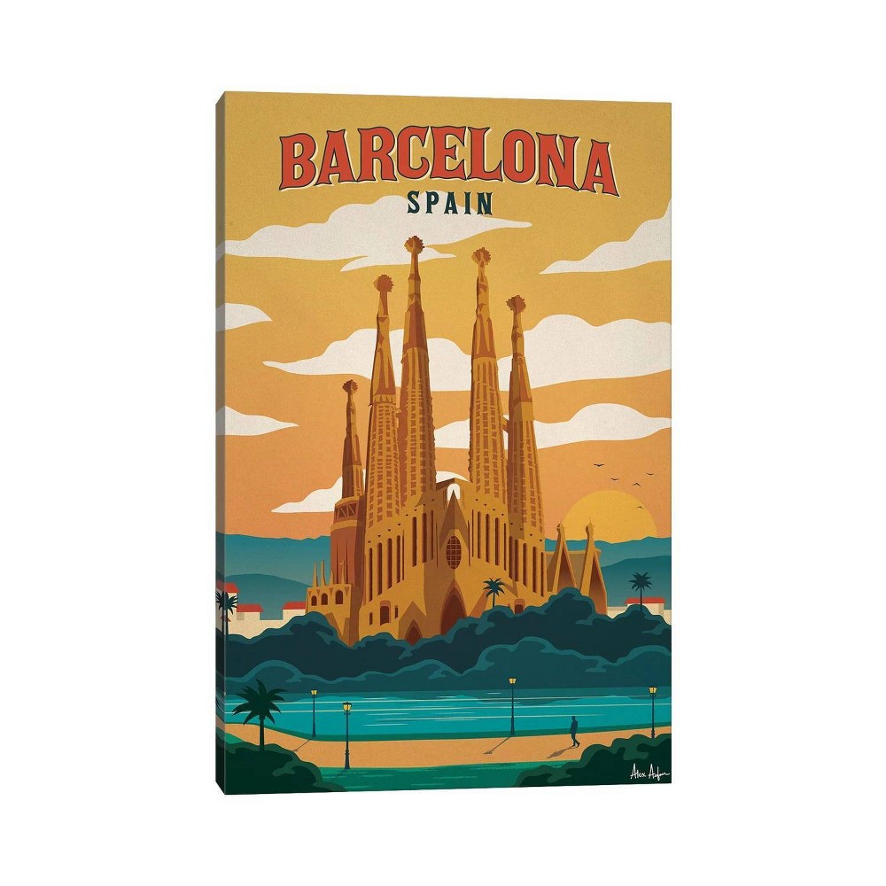 Photos - Wallpaper 18" x 12" x 1.5" Barcelona by IdeaStorm Studios Unframed Wall Canvas - iCa