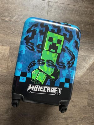 Minecraft Creeper Kids' Hardside Carry On Suitcase - Black : Target