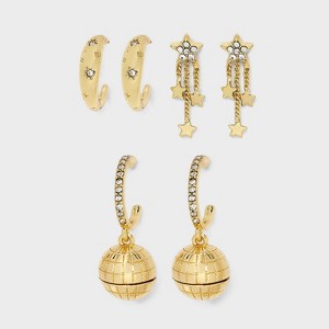 SUGARFIX by BaubleBar Party 101 Earring Set - Gold - 1 of 3