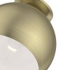 Livex Lighting Piedmont 1 - Light Flush Mount in  Antique Brass - 3 of 4