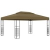 vidaXL Gazebo Patio Pavilion Outdoor Canopy Tent Shelter Powder-Coated Steel - Taupe 118.1" x 157.5" - 2 of 4